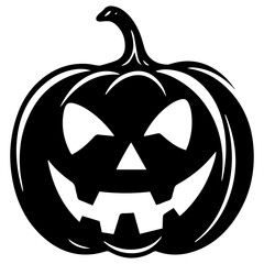 Pumpkin silhouette icon on a white background