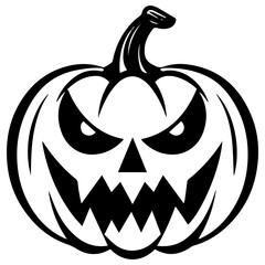 Pumpkin silhouette icon on a white background