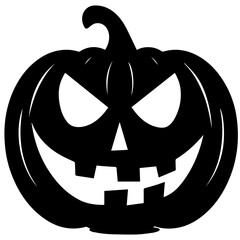 Pumpkin silhouette icon on a white background