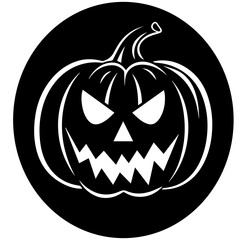 Pumpkin silhouette icon on a white background
