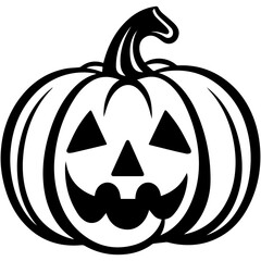 Pumpkin silhouette icon on a white background