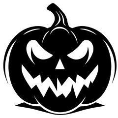 Pumpkin silhouette icon on a white background
