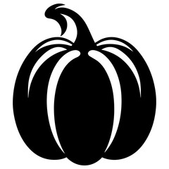 Pumpkin silhouette icon on a white background