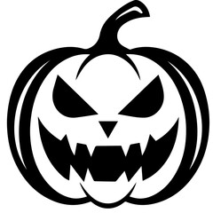 Pumpkin silhouette icon on a white background