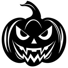 Pumpkin silhouette icon on a white background