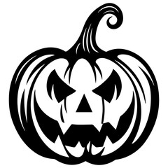 Pumpkin silhouette icon on a white background