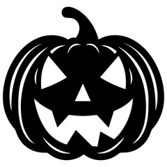 Pumpkin silhouette icon on a white background