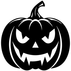 Pumpkin silhouette icon on a white background
