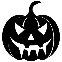 Pumpkin silhouette icon on a white background
