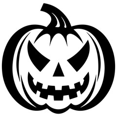 Pumpkin silhouette icon on a white background