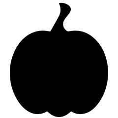 Fototapeta premium Pumpkin silhouette icon on a white background