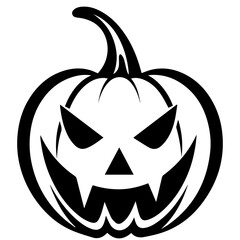 Pumpkin silhouette icon on a white background