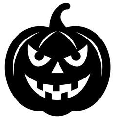 Pumpkin silhouette icon on a white background