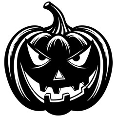 Pumpkin silhouette icon on a white background