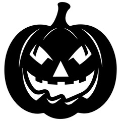 Pumpkin silhouette icon on a white background