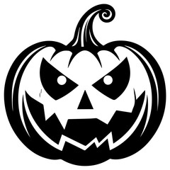 Pumpkin silhouette icon on a white background