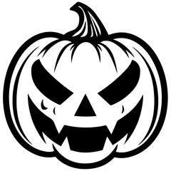 Pumpkin silhouette icon on a white background