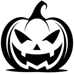 Pumpkin silhouette icon on a white background