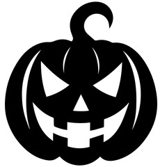 Pumpkin silhouette icon on a white background