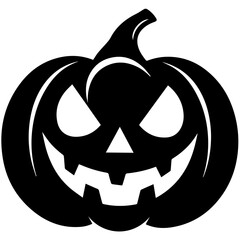 Pumpkin silhouette icon on a white background
