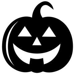 Pumpkin silhouette icon on a white background