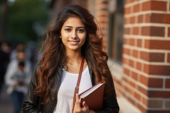 pretty indian college girl at the University