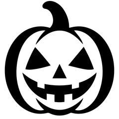 Pumpkin silhouette icon on a white background