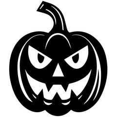 Pumpkin silhouette icon on a white background