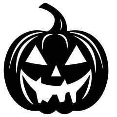 Pumpkin silhouette icon on a white background