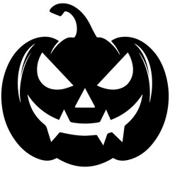 Pumpkin silhouette icon on a white background
