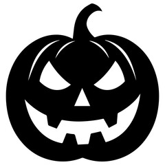 Pumpkin silhouette icon on a white background