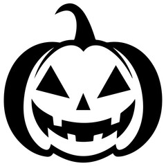 Pumpkin silhouette icon on a white background