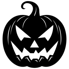 Pumpkin silhouette icon on a white background