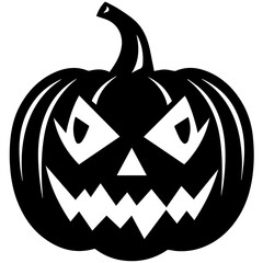 Pumpkin silhouette icon on a white background