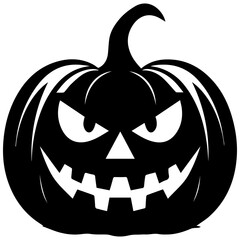 Pumpkin silhouette icon on a white background