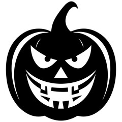Pumpkin silhouette icon on a white background