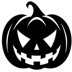 Pumpkin silhouette icon on a white background