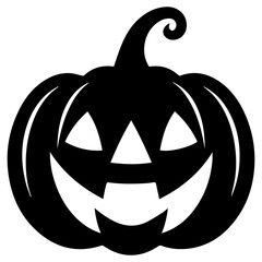 Pumpkin silhouette icon on a white background