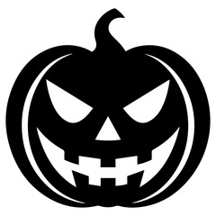 Pumpkin silhouette icon on a white background