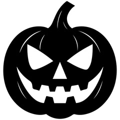 Pumpkin silhouette icon on a white background
