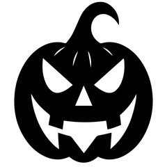Pumpkin silhouette icon on a white background