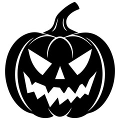 Pumpkin silhouette icon on a white background