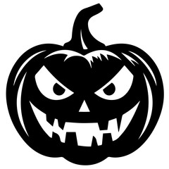 Pumpkin silhouette icon on a white background