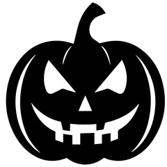 Pumpkin silhouette icon on a white background