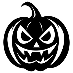 Pumpkin silhouette icon on a white background