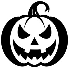 Pumpkin silhouette icon on a white background