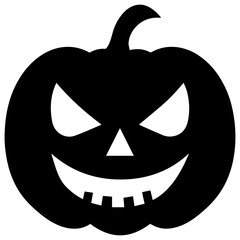 Pumpkin silhouette icon on a white background