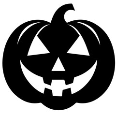 Pumpkin silhouette icon on a white background