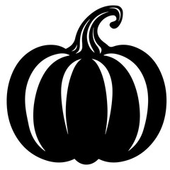 Pumpkin silhouette icon on a white background