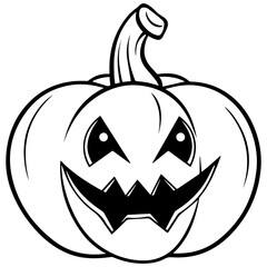 Pumpkin silhouette icon on a white background